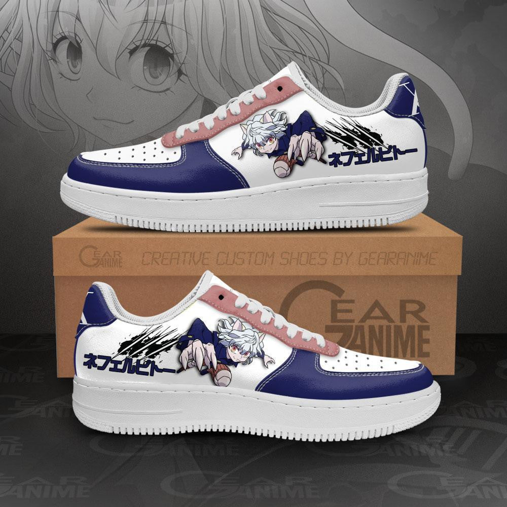 Baskets Anime Neferpitou en Cuir Chaussures Basses Unisexes Anime Manga