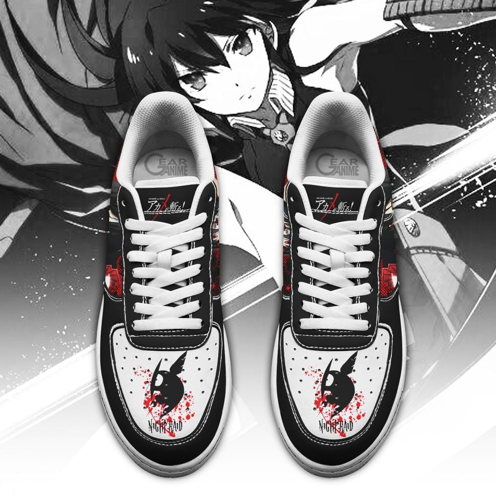 Baskets Anime Akame en Cuir Chaussures Basses Unisexes Anime Manga