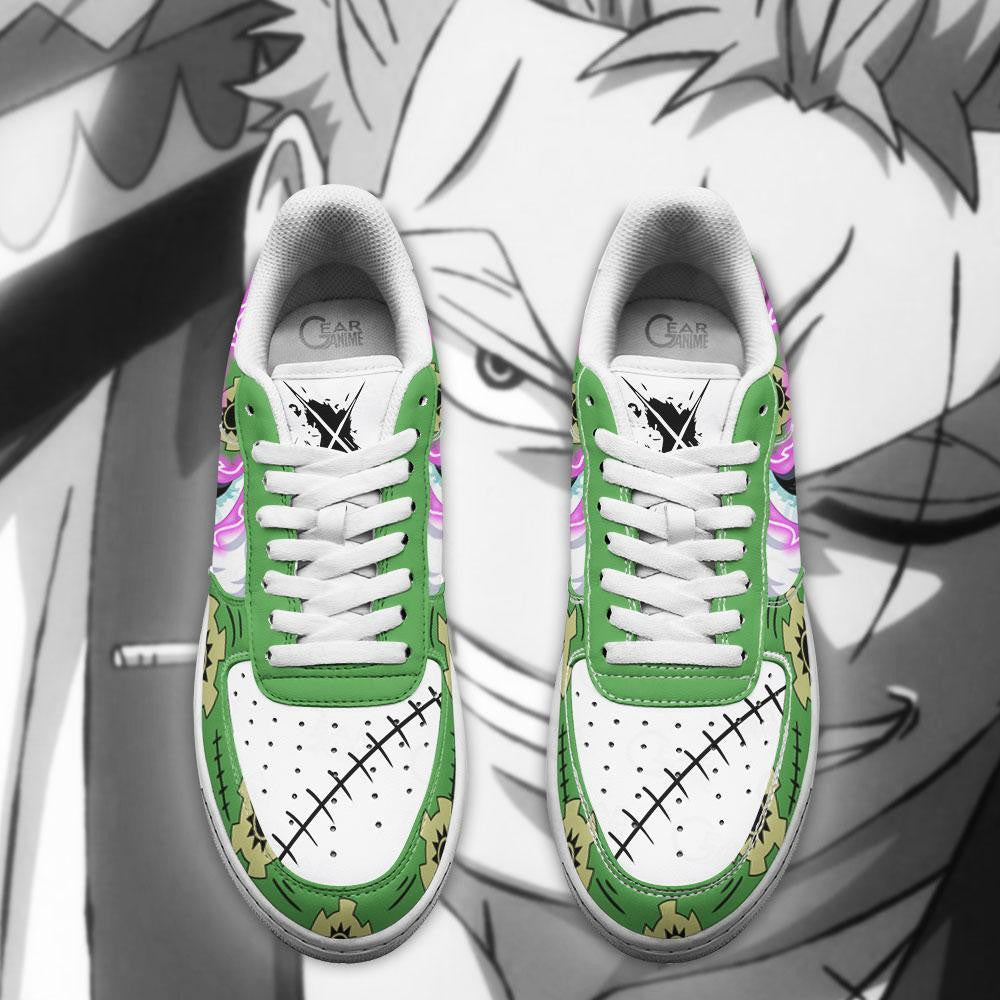 Baskets Anime Roronoa Zoro en Cuir Chaussures Basses Unisexes One Piece