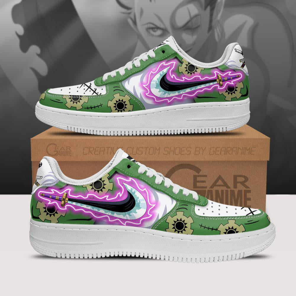 Baskets Anime Roronoa Zoro en Cuir Chaussures Basses Unisexes One Piece