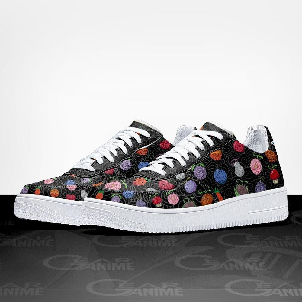 Baskets Anime Devil Fruits en Cuir Chaussures Basses Unisexes Anime Manga
