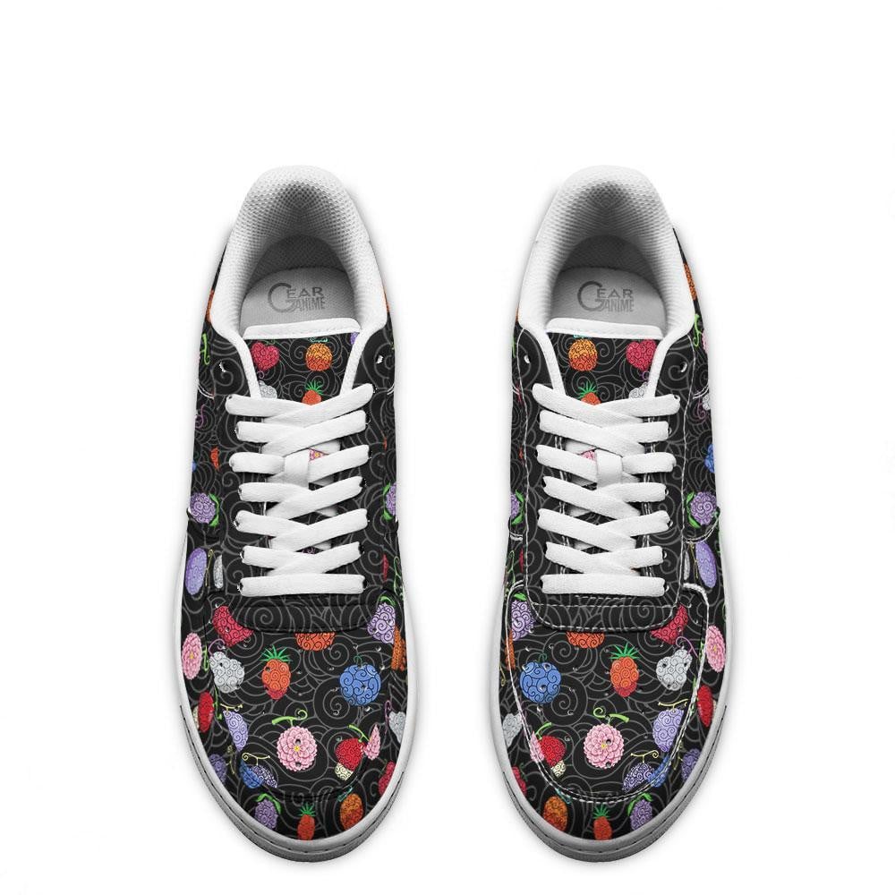 Baskets Anime Devil Fruits en Cuir Chaussures Basses Unisexes Anime Manga