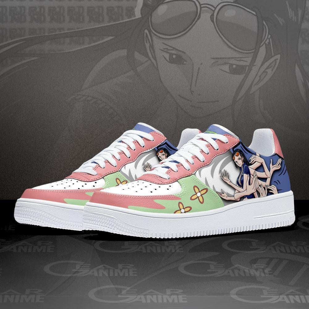 Baskets Anime Nico Robin en Cuir Chaussures Basses Unisexes Anime Manga