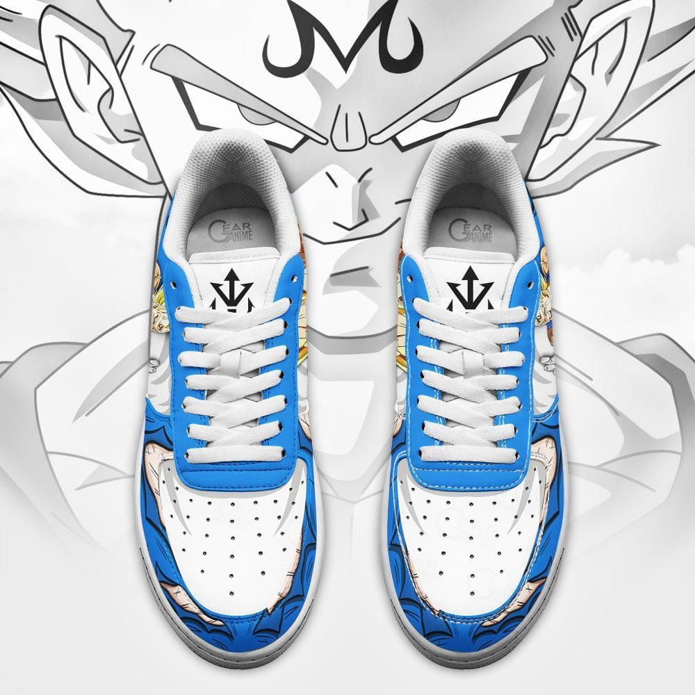 Baskets Anime Majin Vegeta Air en Cuir Chaussures Basses Unisexes Dragon Ball