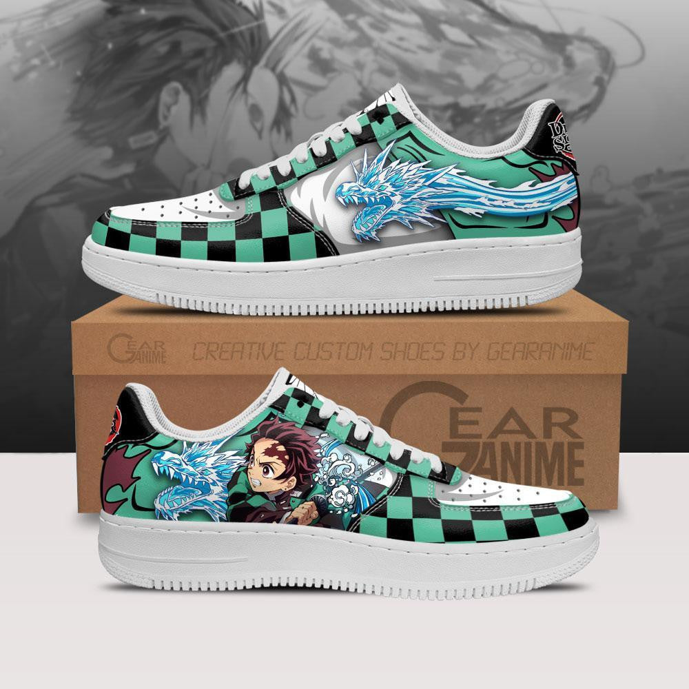 Baskets Anime Tanjiro en Cuir Chaussures Basses Unisexes Demon Slayer