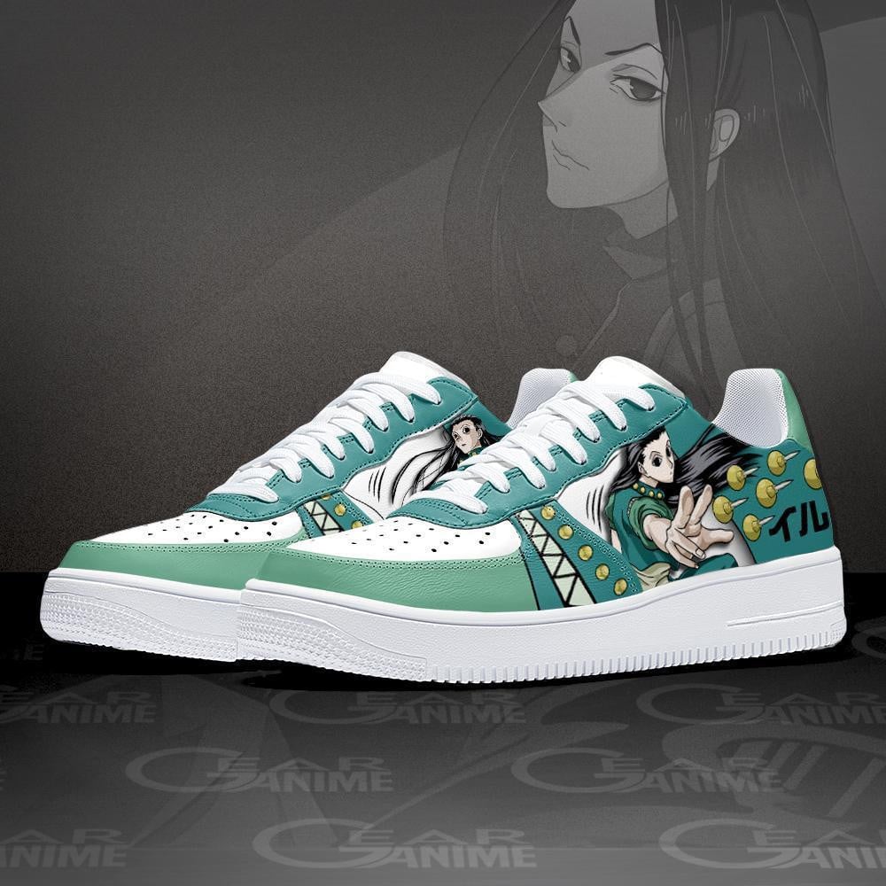 Baskets Anime Illumi Zoldyck en Cuir Chaussures Basses Unisexes Anime Manga