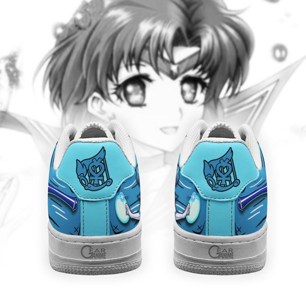 Baskets Anime Sailor Mercury en Cuir Chaussures Basses Unisexes Anime Manga