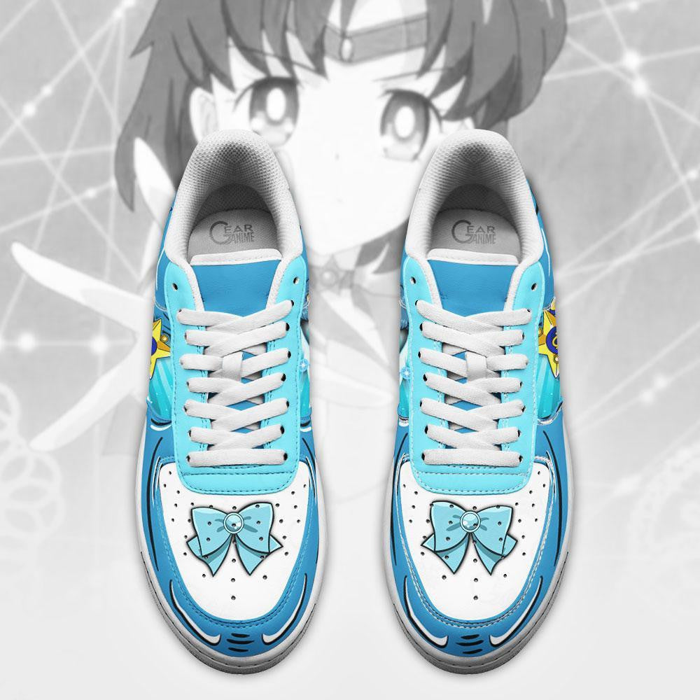 Baskets Anime Sailor Mercury en Cuir Chaussures Basses Unisexes Anime Manga