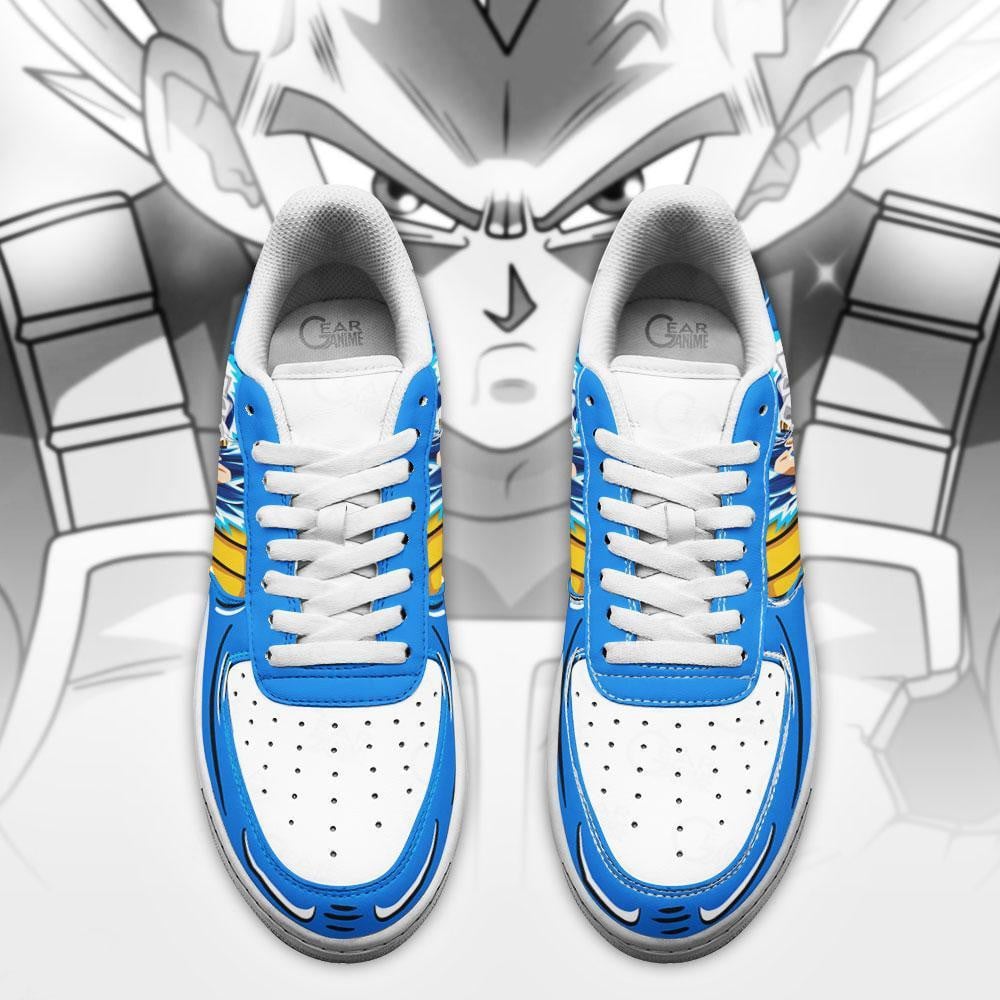 Baskets Anime Vegeta Blue en Cuir Chaussures Basses Unisexes Dragon Ball