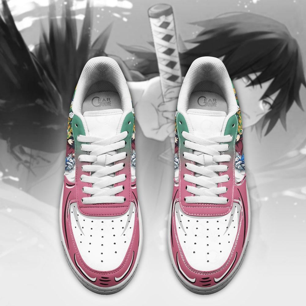 Baskets Anime Giyu Tomioka en Cuir Chaussures Basses Unisexes Anime Manga