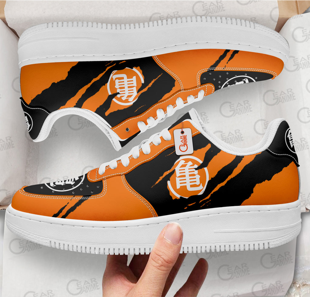 Baskets Anime Goku Turtle Hermit Symbol en Cuir Chaussures Basses Unisexes Dragon Ball