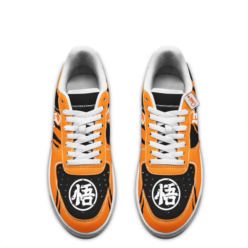 Baskets Anime Goku Kanji Symbol en Cuir Chaussures Basses Unisexes Dragon Ball