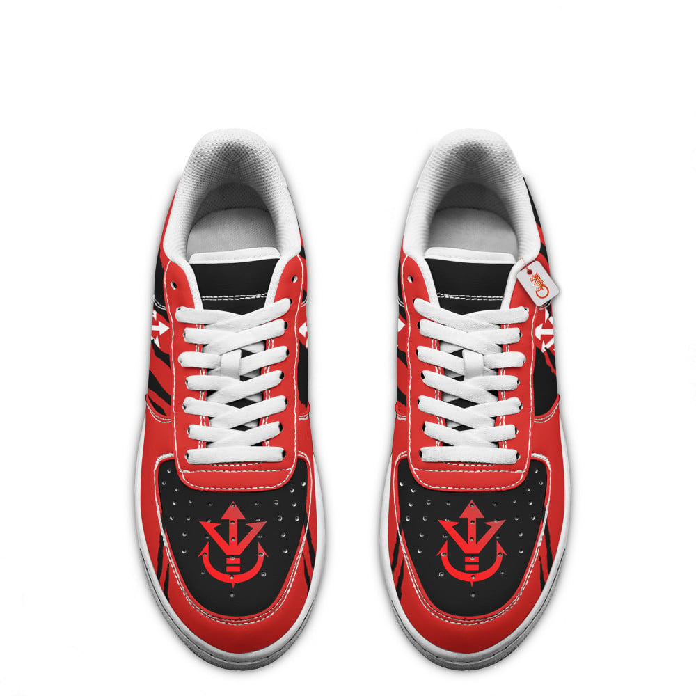 Baskets Anime Vegeta Saiyan Symbol en Cuir Chaussures Basses Unisexes Dragon Ball