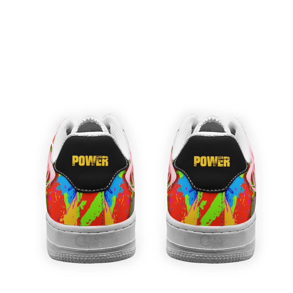 Baskets Anime Power en Cuir Chaussures Basses Unisexes Anime Manga