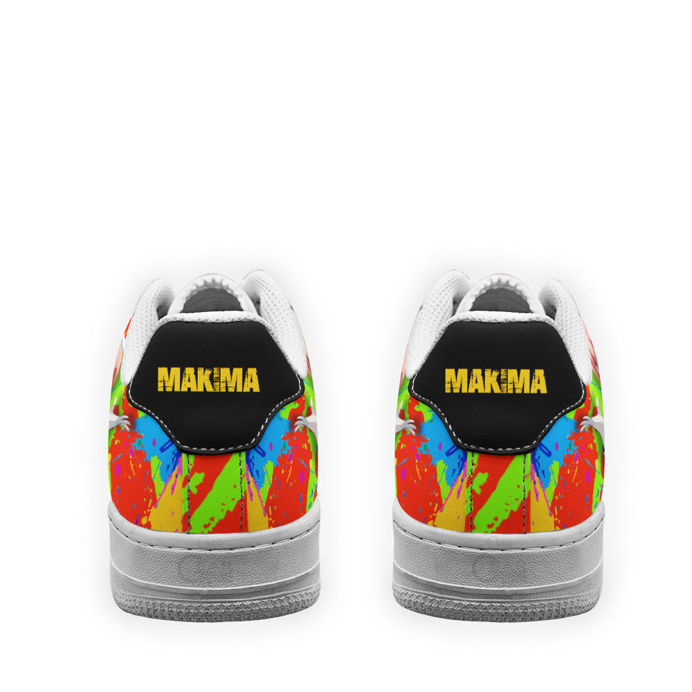 Baskets Anime Makima en Cuir Chaussures Basses Unisexes Anime Manga
