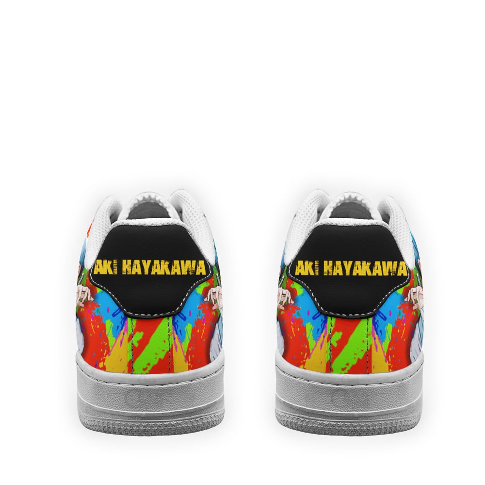Baskets Anime Aki Hayakawa en Cuir Chaussures Basses Unisexes Anime Manga