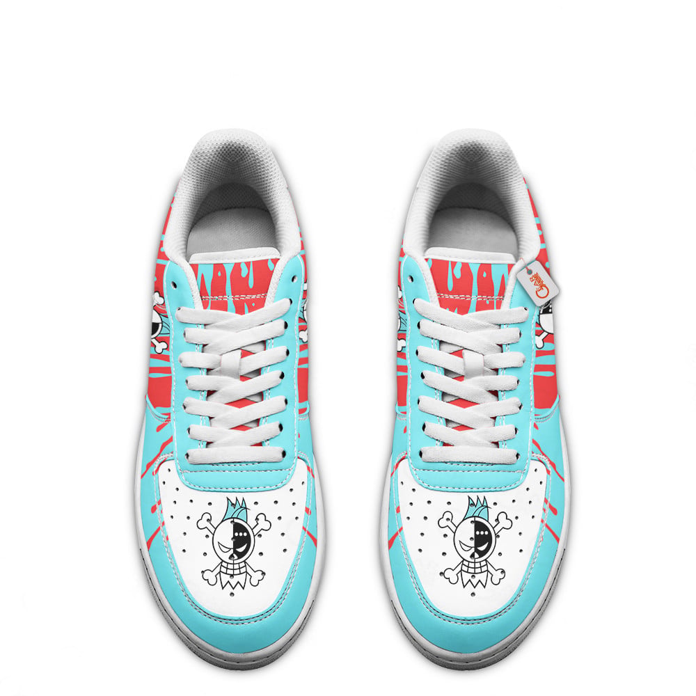 Baskets Anime Franky Symbol en Cuir Chaussures Basses Unisexes Anime Manga