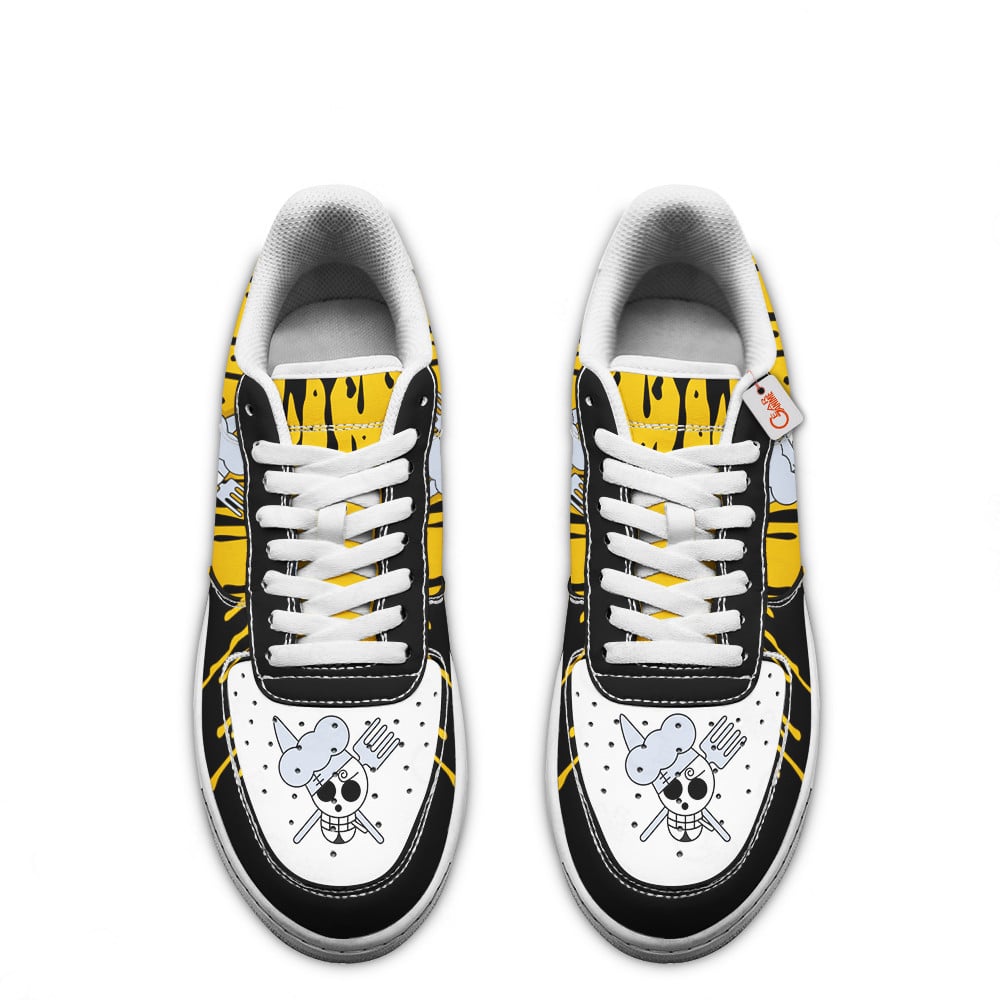 Baskets Anime Sanji Vinsmoke Symbol en Cuir Chaussures Basses Unisexes Anime Manga