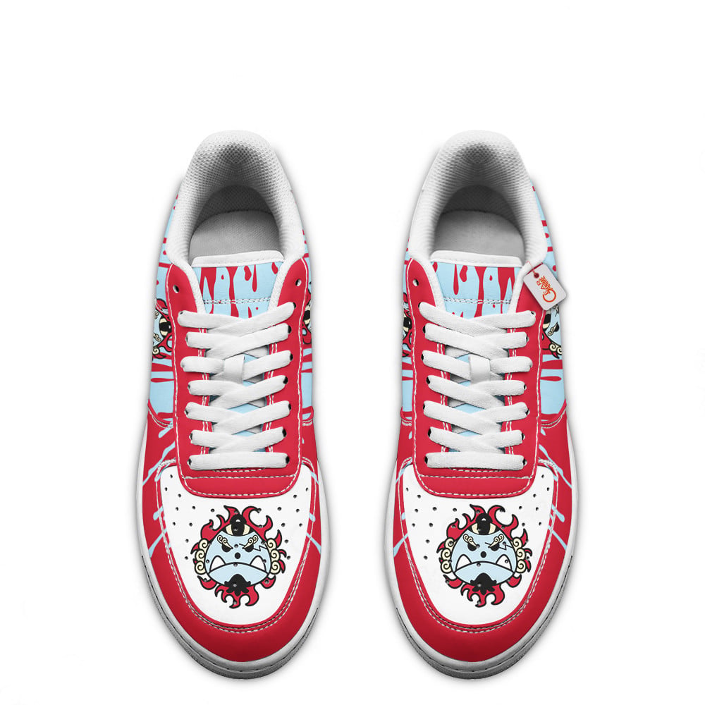 Baskets Anime Jinbe Symbol en Cuir Chaussures Basses Unisexes Anime Manga