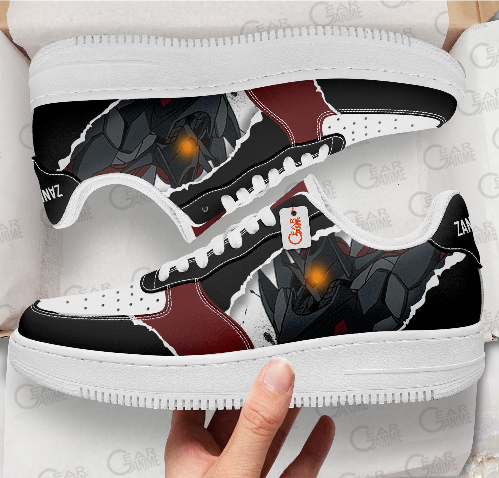 Baskets Anime Zangetsu en Cuir Chaussures Basses Unisexes Anime Manga