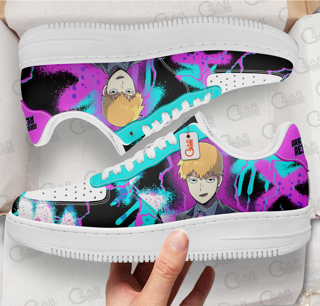 Baskets Anime Arataka Reigen en Cuir Chaussures Basses Unisexes Anime Manga