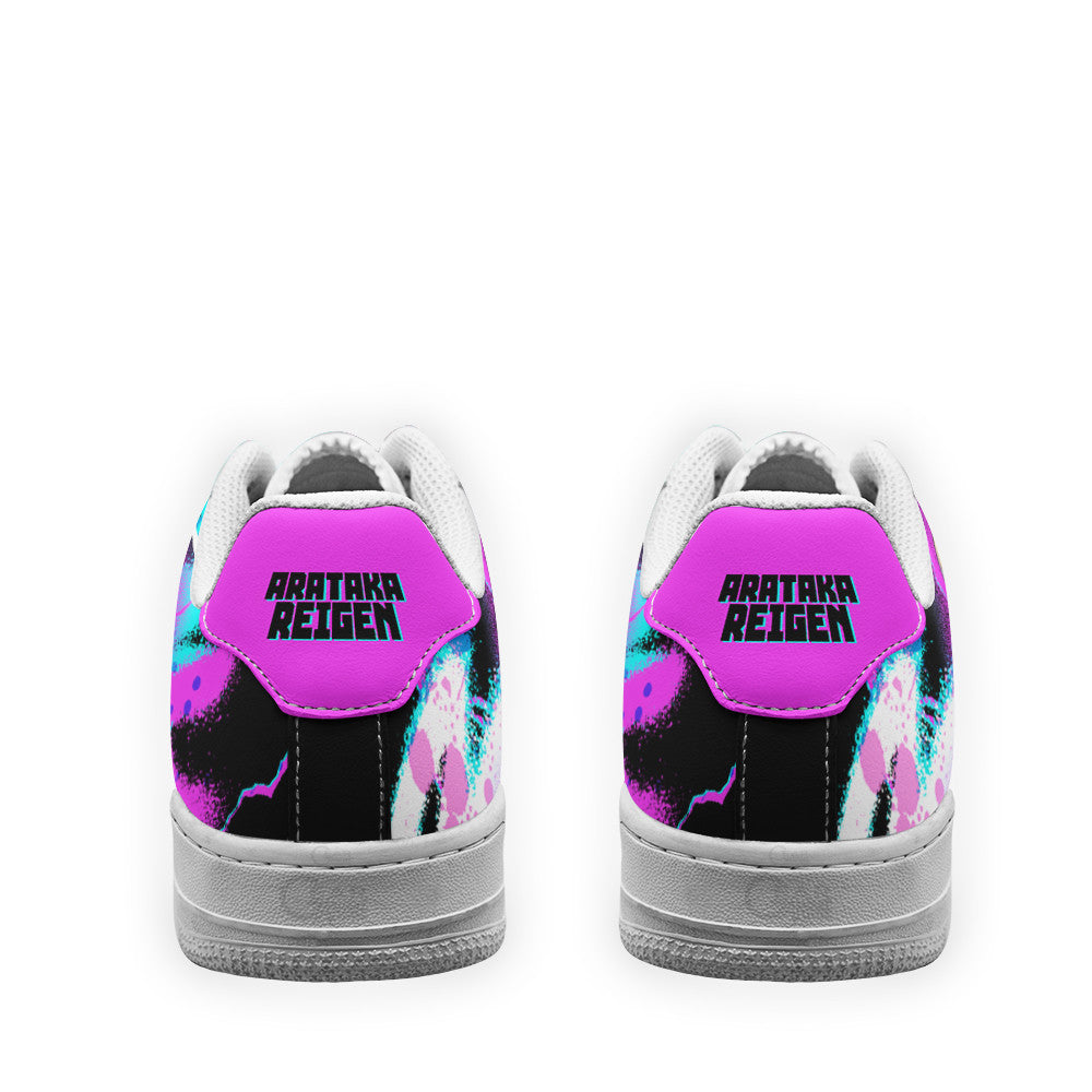 Baskets Anime Arataka Reigen en Cuir Chaussures Basses Unisexes Anime Manga