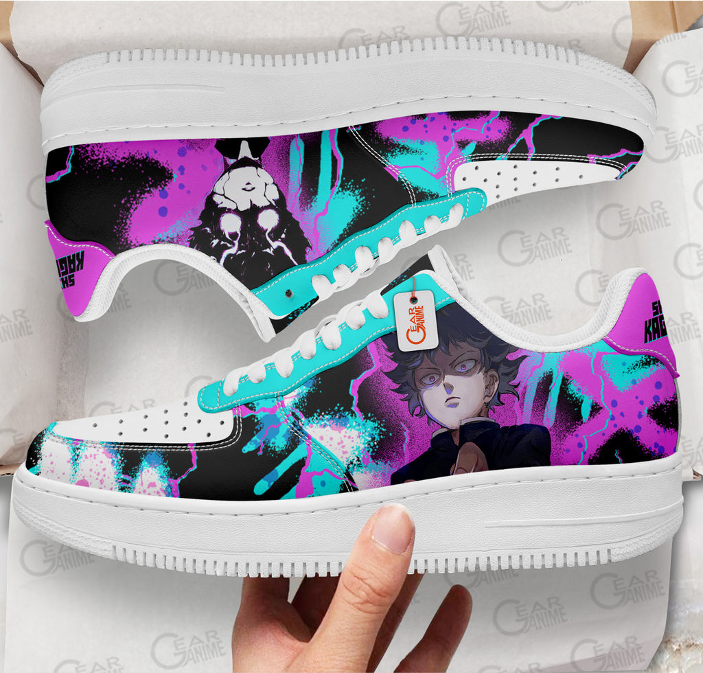 Baskets Anime Shigeo Kageyama en Cuir Chaussures Basses Unisexes Anime Manga