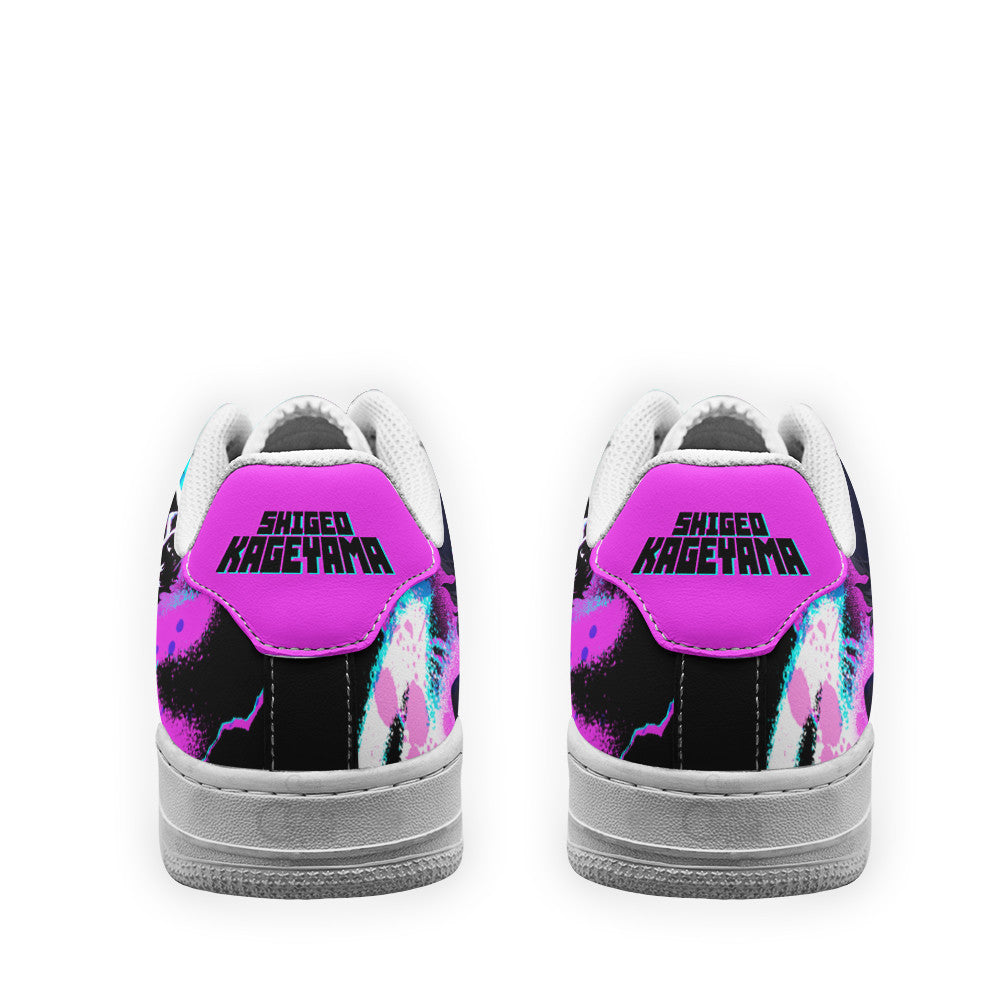 Baskets Anime Shigeo Kageyama en Cuir Chaussures Basses Unisexes Anime Manga