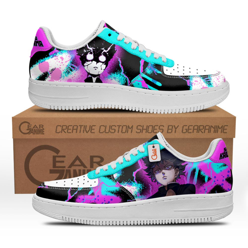 Baskets Anime Shigeo Kageyama en Cuir Chaussures Basses Unisexes Anime Manga