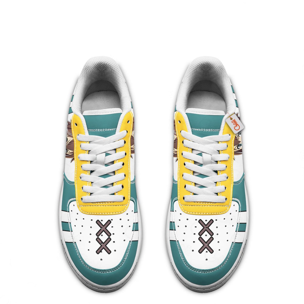 Baskets Anime Kazuma Satou Custom Low-Top Leather Sneakers KonoSuba en Cuir Chaussures Basses Unisexes Anime Manga