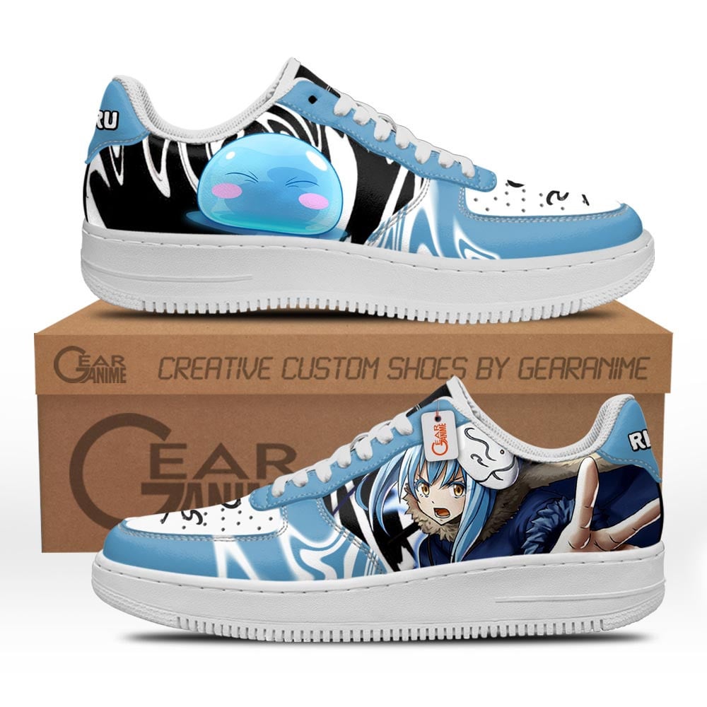 Baskets Anime Rimuru Tempest Custom Low-Top Leather Sneakers That Time I Got Reincarnated As A Slime en Cuir Chaussures Basses Unisexes Anime Manga