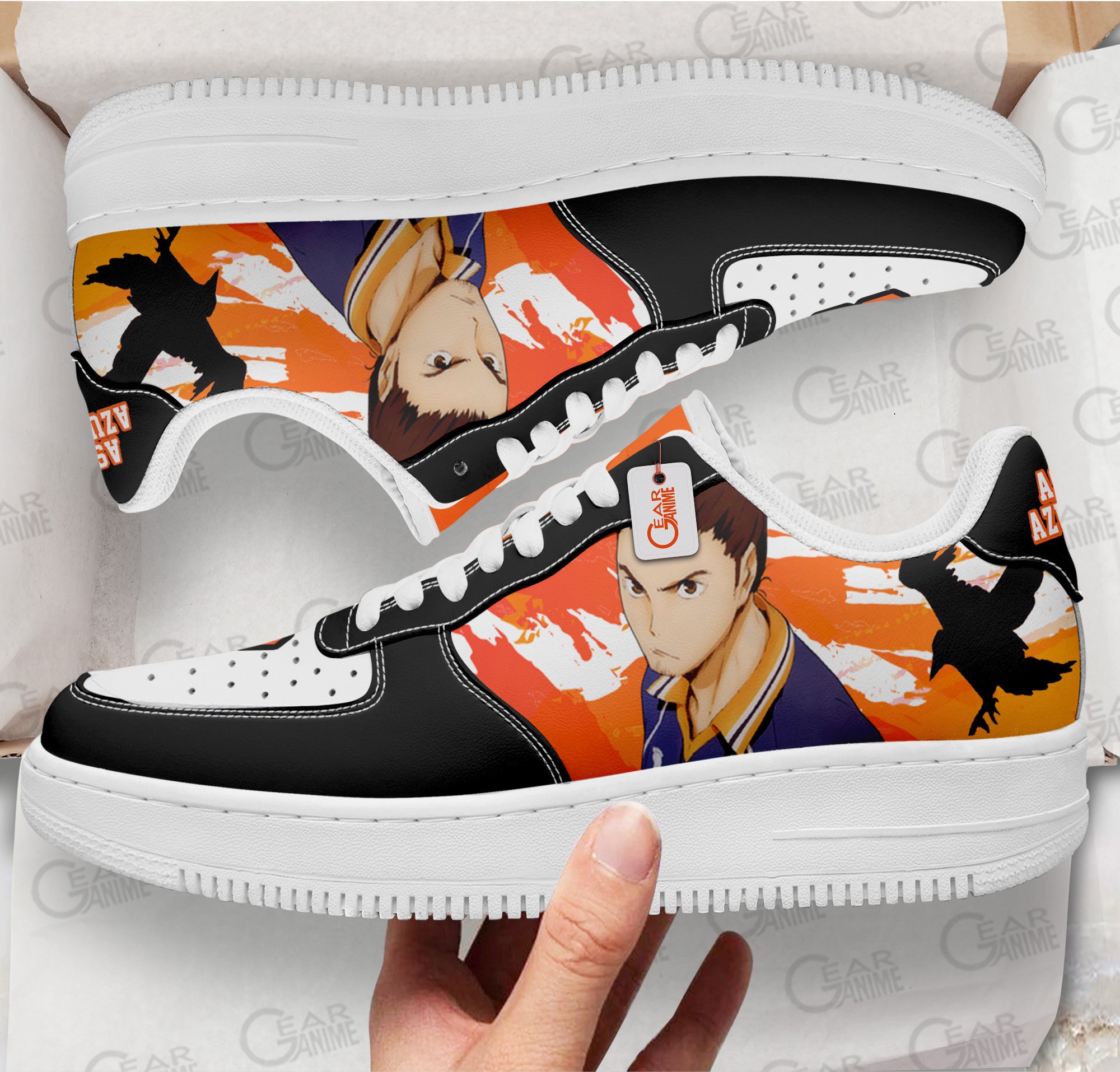 Baskets Anime Asahi Azumane en Cuir Chaussures Basses Unisexes Anime Manga