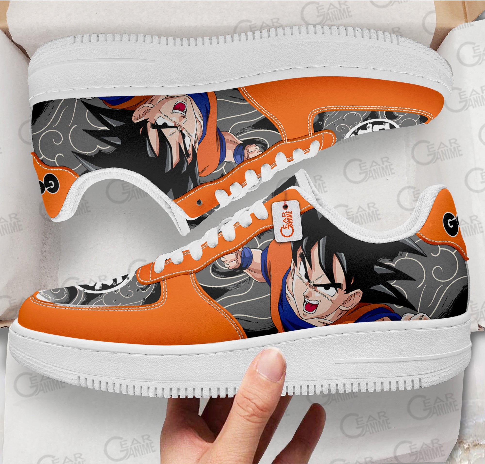 Baskets Anime Goku en Cuir Chaussures Basses Unisexes Dragon Ball