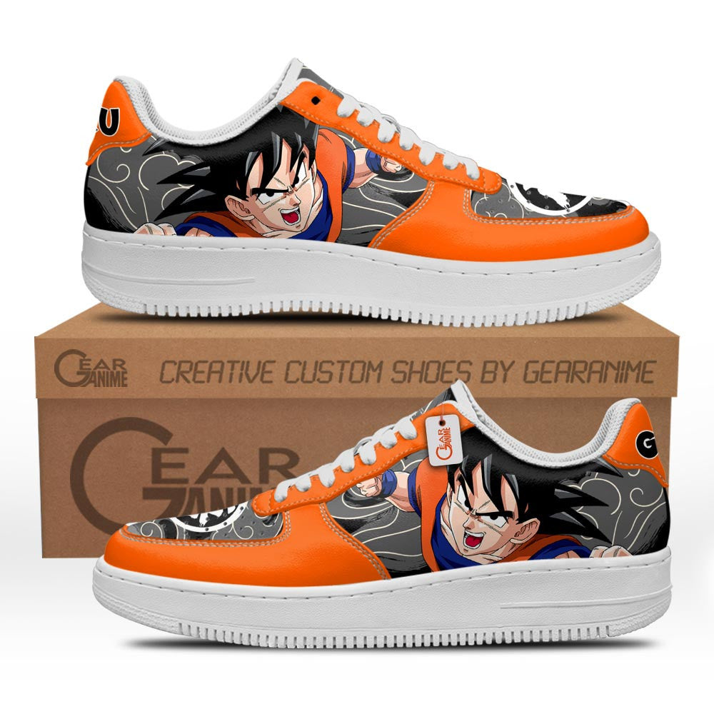 Baskets Anime Goku en Cuir Chaussures Basses Unisexes Dragon Ball