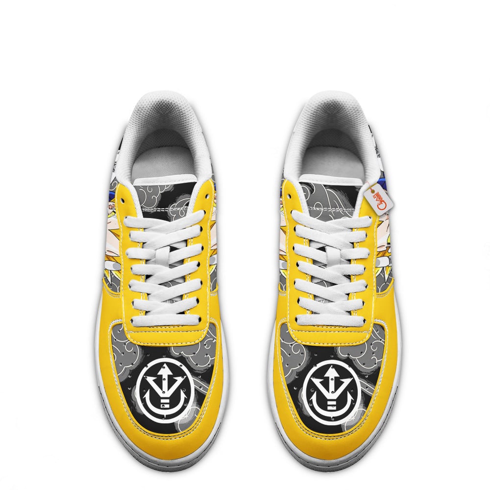 Baskets Anime Vegeta Super Saiyan 2 en Cuir Chaussures Basses Unisexes Dragon Ball