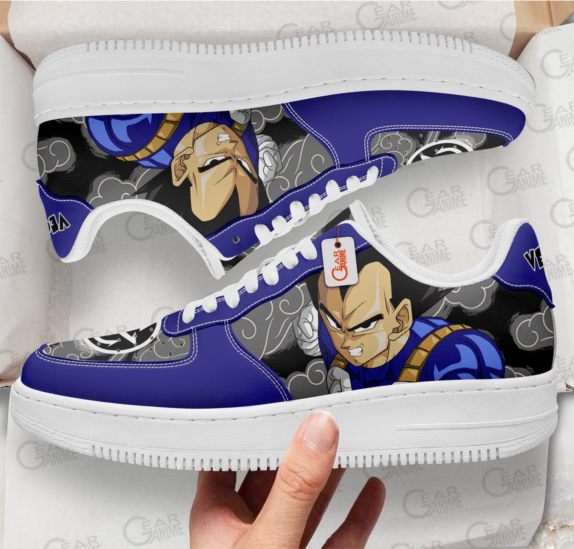 Baskets Anime Vegeta en Cuir Chaussures Basses Unisexes Dragon Ball