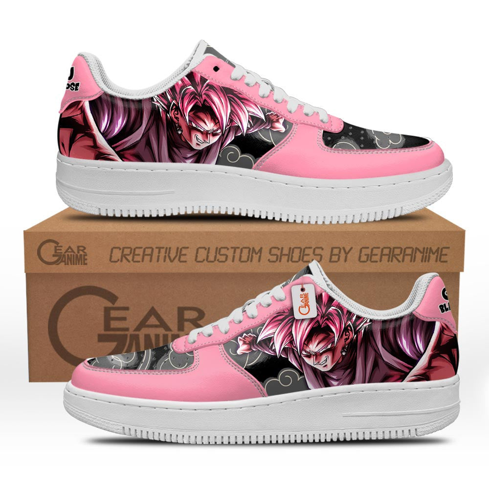 Baskets Anime Goku Black Rose en Cuir Chaussures Basses Unisexes Dragon Ball
