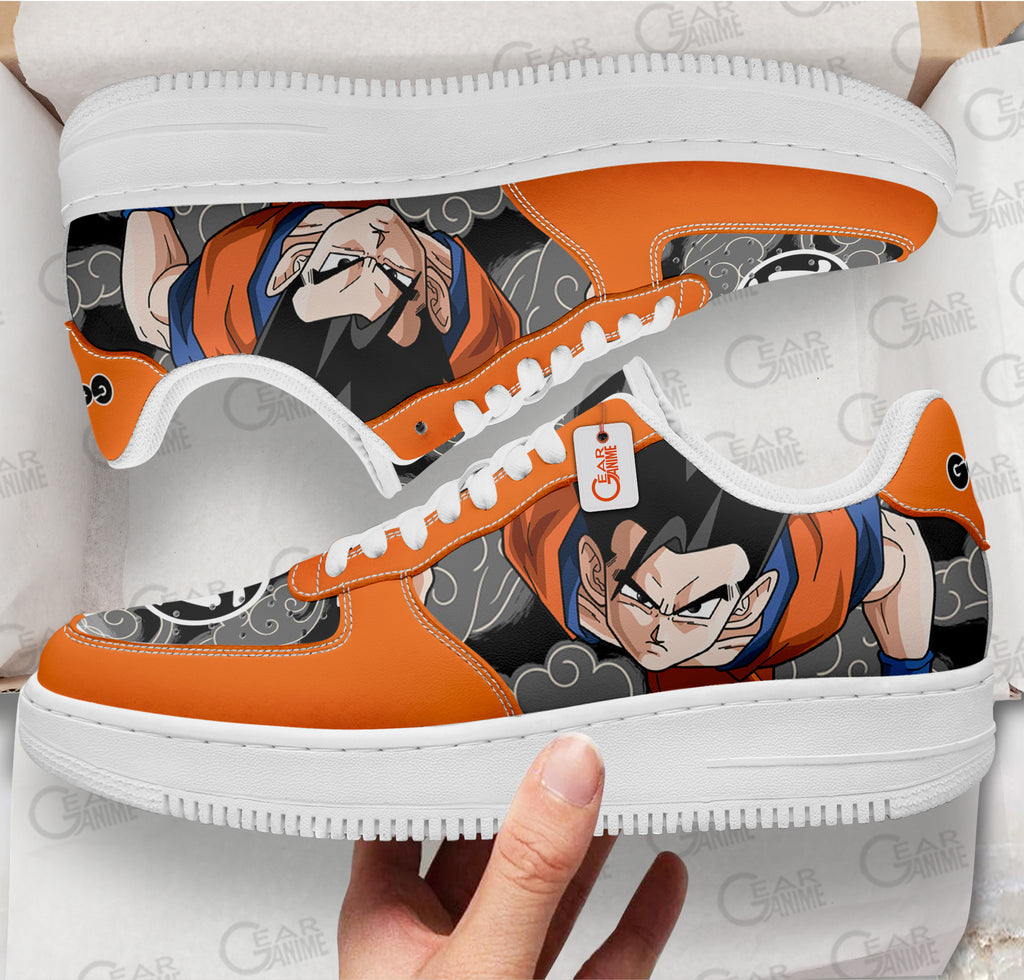 Baskets Anime Gohan en Cuir Chaussures Basses Unisexes Anime Manga