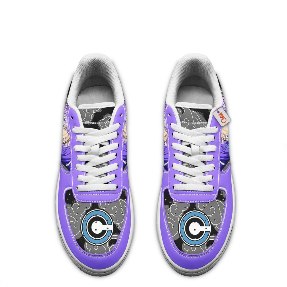 Baskets Anime Future Trunks Custom Low-Top Leather Sneakers DBZ en Cuir Chaussures Basses Unisexes Anime Manga