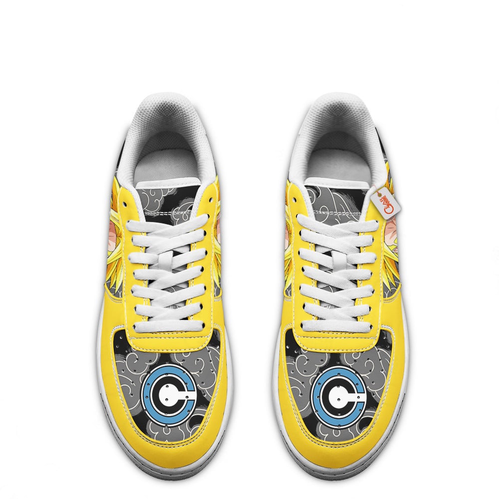 Baskets Anime Future Trunks Ultra Super Saiyan en Cuir Chaussures Basses Unisexes Anime Manga