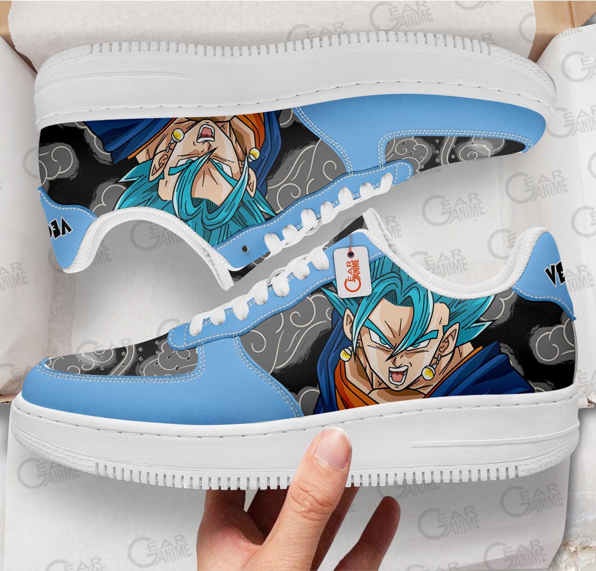 Baskets Anime Vegito en Cuir Chaussures Basses Unisexes Anime Manga