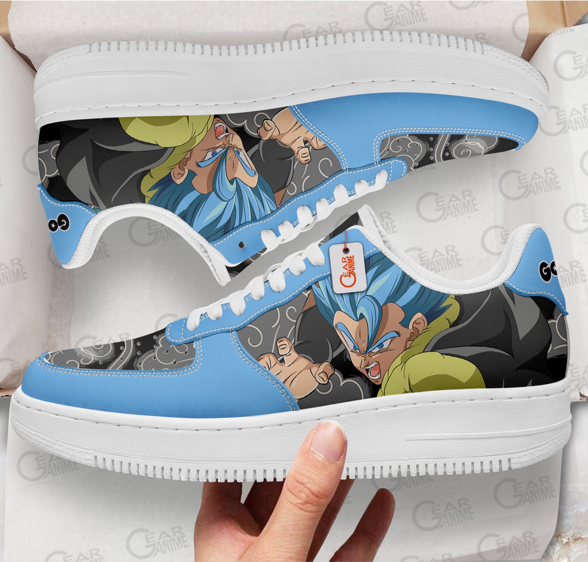 Baskets Anime Gogeta en Cuir Chaussures Basses Unisexes Anime Manga