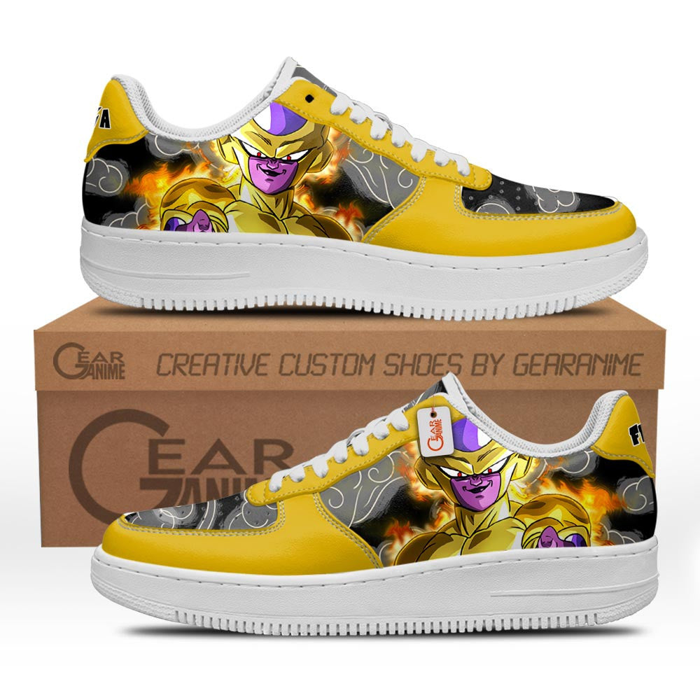Baskets Anime Golden Frieza en Cuir Chaussures Basses Unisexes Anime Manga