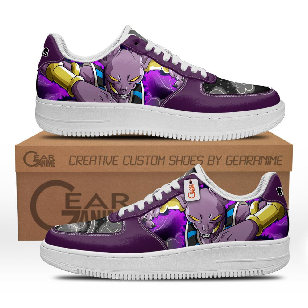 Baskets Anime Beerus en Cuir Chaussures Basses Unisexes Anime Manga