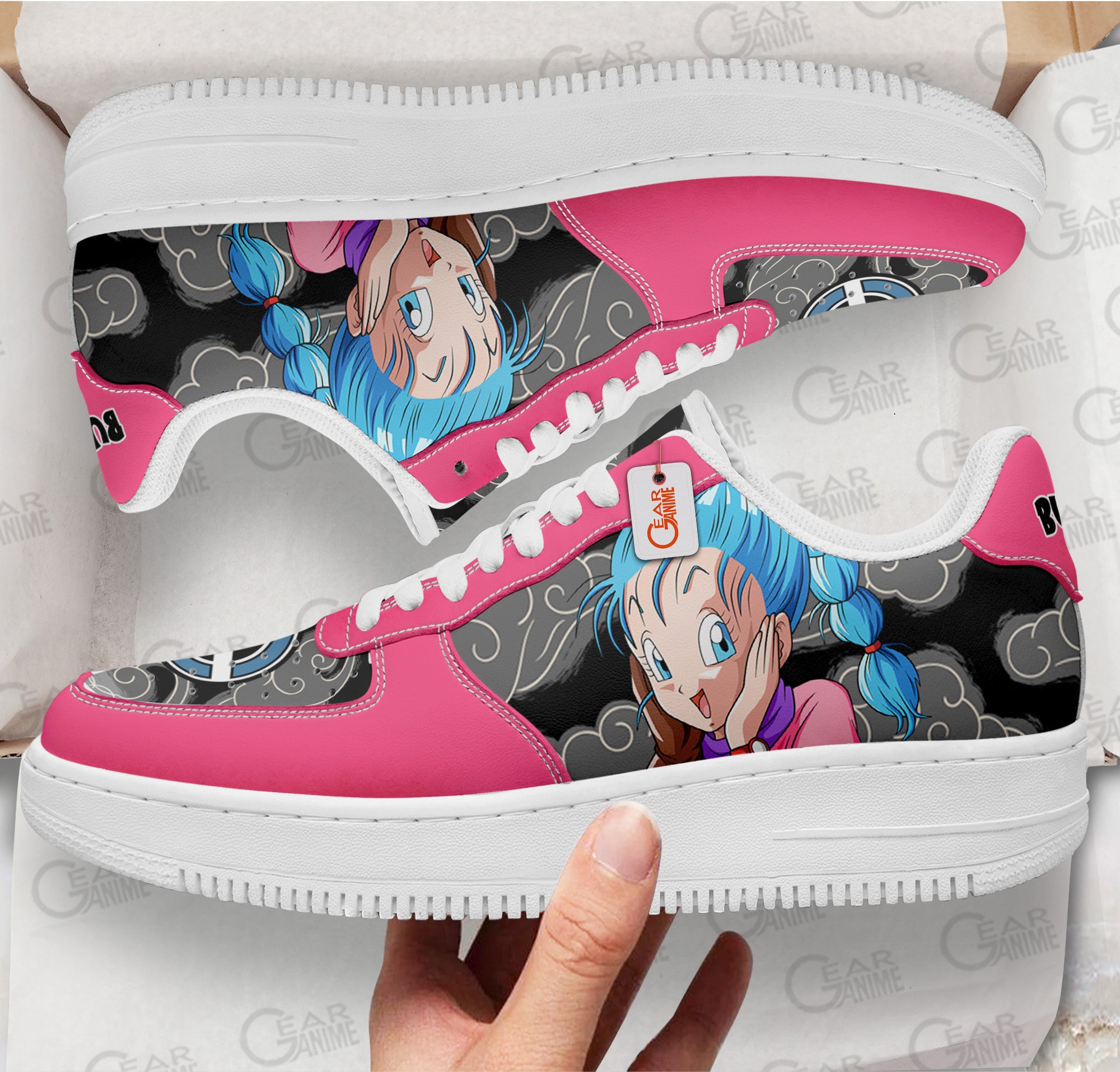 Baskets Anime Bulma en Cuir Chaussures Basses Unisexes Anime Manga