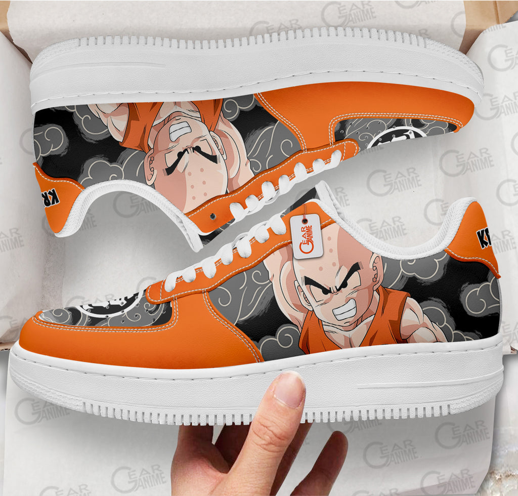 Baskets Anime Krillin en Cuir Chaussures Basses Unisexes Anime Manga