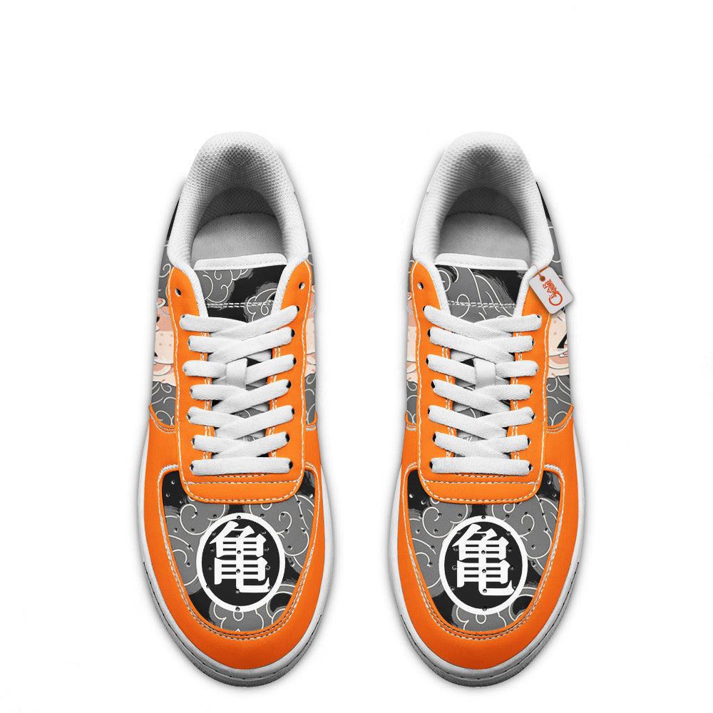 Baskets Anime Krillin en Cuir Chaussures Basses Unisexes Anime Manga