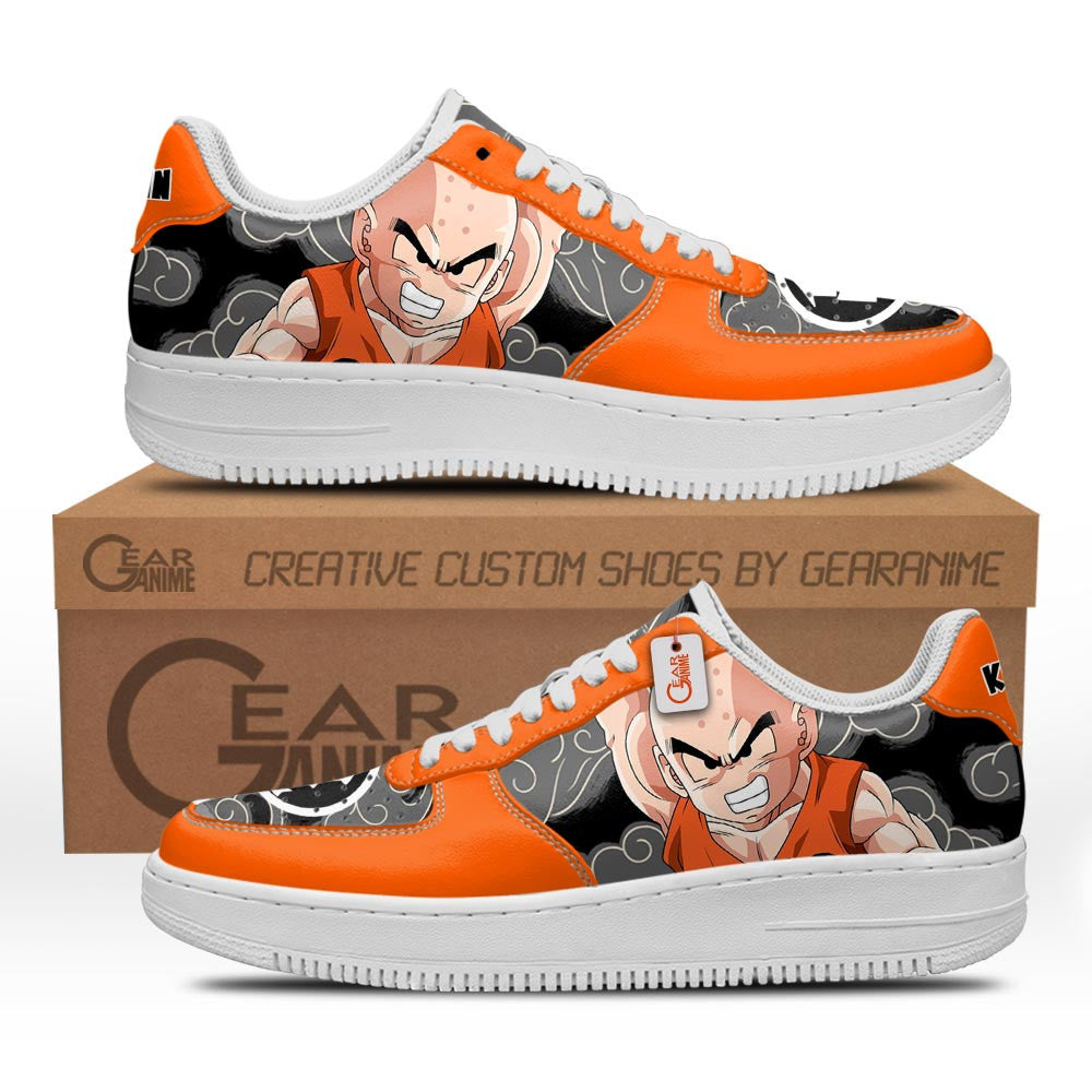 Baskets Anime Krillin en Cuir Chaussures Basses Unisexes Anime Manga