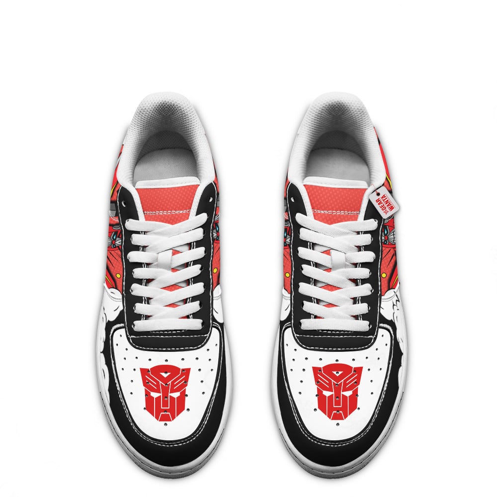 Baskets Anime Sentinel Prime Force Low-Top Leather Sneakers  Custom en Cuir Chaussures Basses Unisexes Anime Manga
