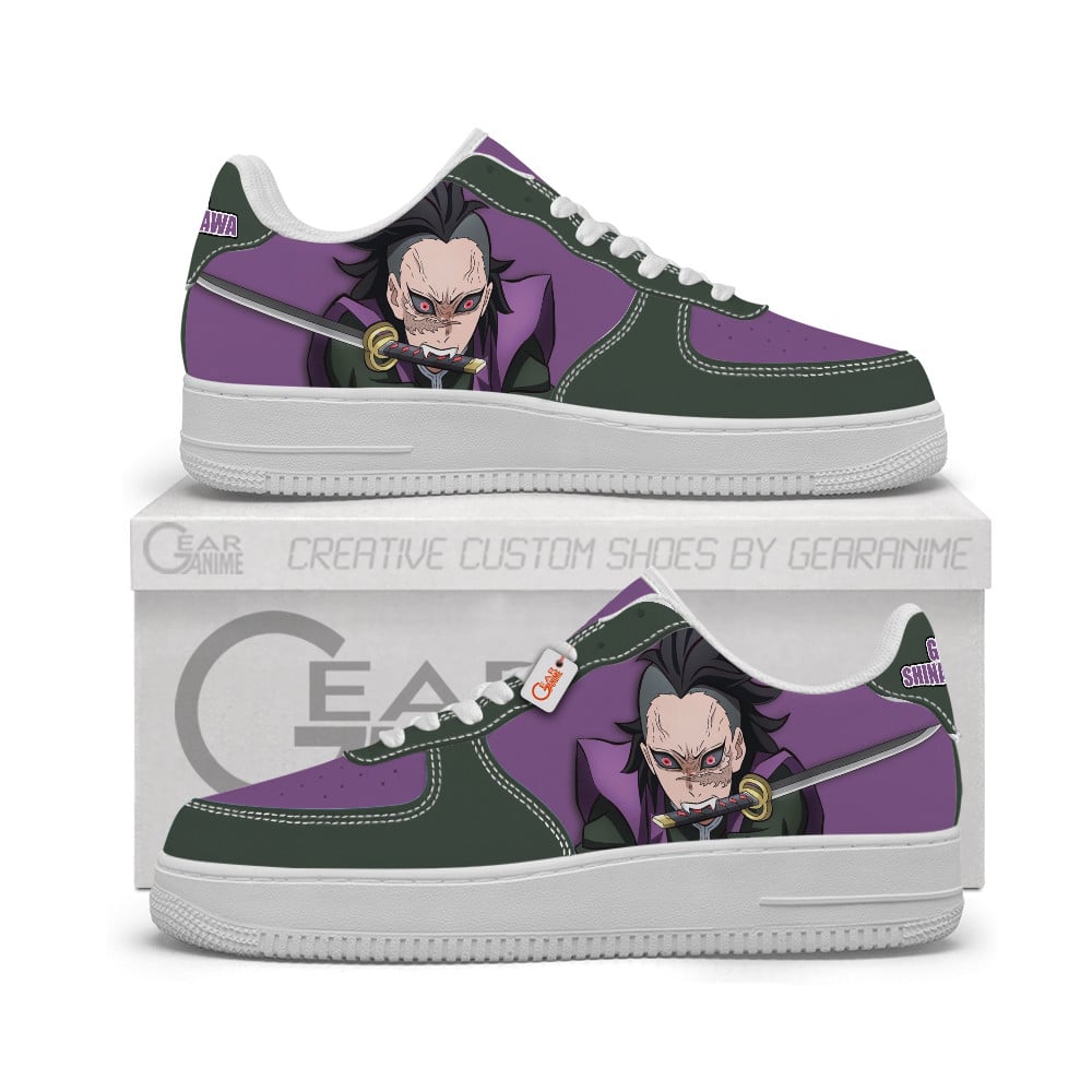 Baskets Anime Genya Shinazugawa Personalized en Cuir Chaussures Basses Unisexes Anime Manga